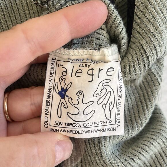 Play Alegre Womens Sleeveless Maxi Dress Size S Green Hand Painted Art To Wear - Picture 9 of 12